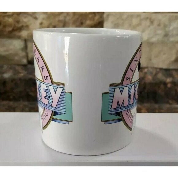 Vintage 1988 Mickey Mouse-Walt Disney Company “60 Years With You” Coffee Mug! - Picture 2 of 5